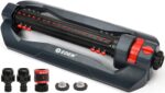 Aspersor Oscilante Turbo Eden 96212 Paquete de 12 Cubre hasta 4400 Pies Cuadrados 18 Boquillas de Precisión Interruptore