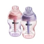 Biberón Anticólico Tommee Tippee Modelo 549504 9 oz Flujo Lento Paquete de 24 Rosado Púrpura