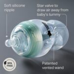 Biberón Anticólico Tommee Tippee Modelo 549504 9 oz Flujo Lento Paquete de 24 Rosado Púrpura