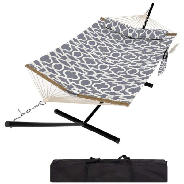 Silla Hamaca Colgante GarveeHome sRdJAqJVjlxfo41hslfDGANGvkeE Algodón Doble Capacidad 450 Libras con Bolsa de Transporte