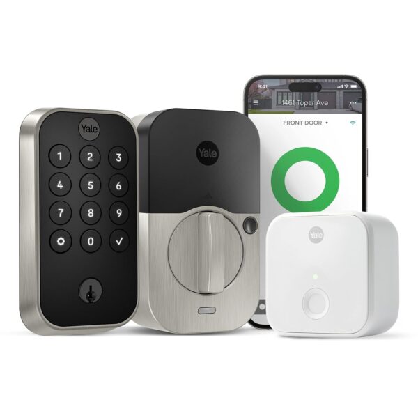 Yale Assure Lock 2 Teclado con Wi-Fi Connect, Cerrojo de Níquel Satinado para Anfitriones de Alquiler Vacacional, YRD410