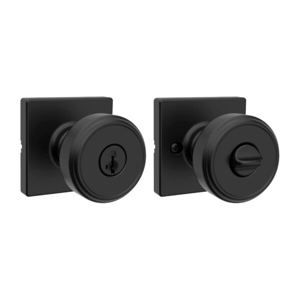 Kwikset - Paquete de 10 manijas de puerta de entrada Maven con cerradura y llave, manija exterior con llave y seguridad,