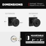 Kwikset - Paquete de 10 manijas de puerta de entrada Maven con cerradura y llave, manija exterior con llave y seguridad,