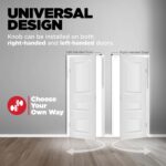 Kwikset Maven - Pomo de puerta de privacidad interior con cerradura, manija de puerta redonda para baño y dormitorio, po