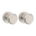 Kwikset Maven - Pomo de puerta de paso interior, manija para puertas de armario y pasillo, pomo redondo sin bloqueo en n
