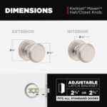 Kwikset Maven - Pomo de puerta de paso interior, manija para puertas de armario y pasillo, pomo redondo sin bloqueo en n