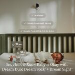 Monitor de Bebé Owlet Dream Duo Gen 3 PS03NWBUSN Video 2K HD con Calcetín Dream Sock Azul