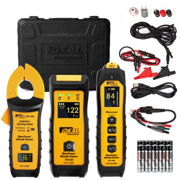 Ideal Electrical SureTrace Pro Rastreador de Circuitos (61-950) 0-600 Voltios AC/DC con Prueba de Continuidad Integrada,