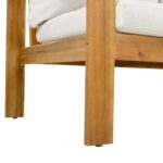 Juego de Muebles para Patio Christopher Knight Home Kayahs 328150R 3 Piezas Madera de Acacia Teca y Beige