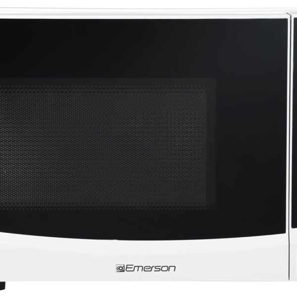 Emerson Horno microondas compacto de 0.9 pies cúbicos con control táctil, pantalla LED, 900 W, 6 menús automáticos con p