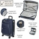 Maleta de Mano Baggallini HBO971 Set Wave 22 Pulgadas Híbrida Azul Marino Francés 4 Ruedas