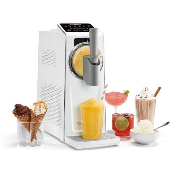Cuisinart Máquina para Hacer Slushies y Helado Suave 6 en 1, Máquina para Hacer Helados Hace Helado Suave, Granizados, S