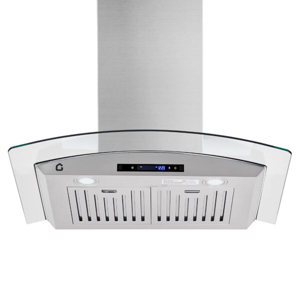 Campana extractora, campana extractora de montaje en pared de 30 pulgadas, campana de ventilación de cocina de acero ino