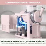 GreenPan Máquina para hacer helados y granizados, suave, sorbete, margaritas, batidos, yogur congelado, sin precongelaci