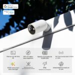 Tapo - Cámara de seguridad para exteriores 4K Ultra HD con batería – Hasta 200 días de batería, detección gratuita de pe