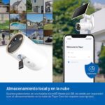 Tapo - Cámara de seguridad para exteriores 4K Ultra HD con batería – Hasta 200 días de batería, detección gratuita de pe