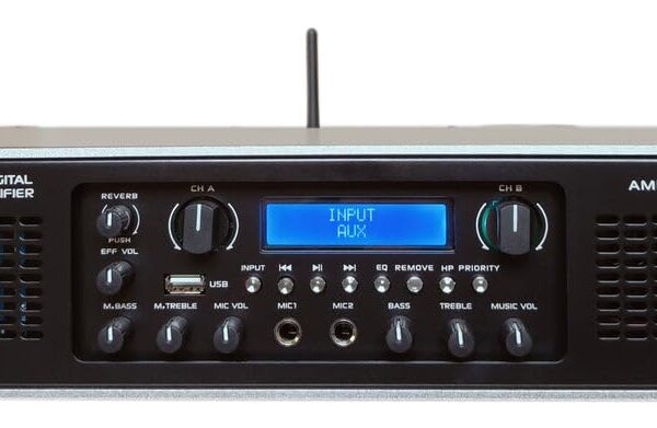 MR DJ AMP2000DSP 2Ch Clase AB 2000 W PA DJ Amplificador de potencia a bordo DSP Bluetooth USB