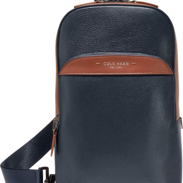 Bolsa Cruzada Cole Haan Damon P126311 Cuero Blazer Marino Nuevo Bronceado Británico