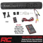 Barra de Sonido UTV Rough Country 99515_A Bluetooth 500 Watts 8 Altavoces Impermeable IP66 Negro