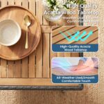 Juego de Muebles para Patio Wisteria Lane ZVN0910GY-WW-VC 5 Piezas Mesa y Sillas de Ratán con Superficie de Madera de Ac