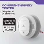 Kidde Detector de humo y monóxido de carbono con cableado para el hogar, alertas de voz, respaldo de 2 pilas AA, paquete