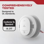 Kidde Detector de humo cableado para el hogar, batería de reserva de 10 años, interconectable, alertas de voz, paquete d