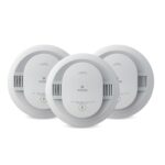 Kidde Detector de humo para el hogar, funciona con batería de 10 años, alertas de voz, notificaciones de luz LED, paquet