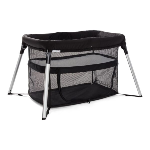 Corral 3 en 1 Munchkin Ultra-Lite Cuna de Viaje y Moisés para Recién Nacidos hasta 24 Meses Color Negro