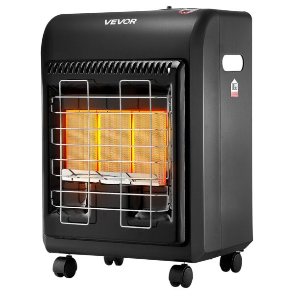 Calentador de Propano VEVOR LQ-KB1 6000 a 18000 BTU Gabinete Negro con 3 Niveles de Calor