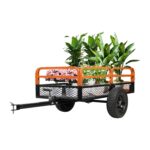 MegaChoice Carro de descarga de ATV resistente, remolque agrícola HD de 1500 libras con lados extraíbles, utilidad de ja