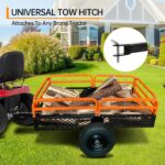 MegaChoice Carro de descarga de ATV resistente, remolque agrícola HD de 1500 libras con lados extraíbles, utilidad de ja