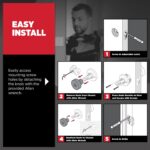 Kwikset Pismo - Pomo para puerta de entrada con cerradura y llave, manija segura con llave, perilla exterior para puerta