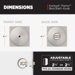 Kwikset Pismo - Pomo de puerta de privacidad interior con cerradura, manija de puerta para baño y dormitorio, pomo de pu