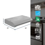 Campana extractora de acero inoxidable de 30 pulgadas con ventilador de 350 CFM MAX de 1.5 sones de alta eficiencia