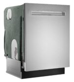 Sharp SDW6726MS Lavavajillas de acero inoxidable de 24 pulgadas, 47 dB silencioso, tercer estante, rociador de lavado a