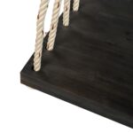 Banco Oscilante YOPTO de Madera de Acacia 63 Pulgadas para 2 Adultos con Cojín y Almohadas Cuerdas de Cáñamo 10.8 Pies C