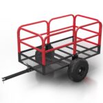 Carro de descarga de remolque ATV, 1700 libras, 17 pies cúbicos, remolque de jardín de patio con lados extraíbles, remol