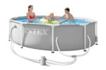 Piscina Intex 26701EP Prism Frame Redonda 10 pies x 30 pulgadas con Bomba de Filtro