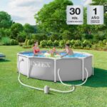 Piscina Intex 26701EP Prism Frame Redonda 10 pies x 30 pulgadas con Bomba de Filtro
