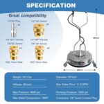 Limpiador de Superficie MegaChoice para Lavadora a Presión 20 Pulgadas 4600 PSI 11.5 GPM con Ruedas y Doble Mango de Ace