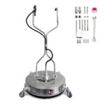 Limpiador de Superficie para Lavadora a Presión EliteEdge 30 Pulgadas 5200 PSI 4 Ruedas Mango Doble Carcasa de Acero Ino