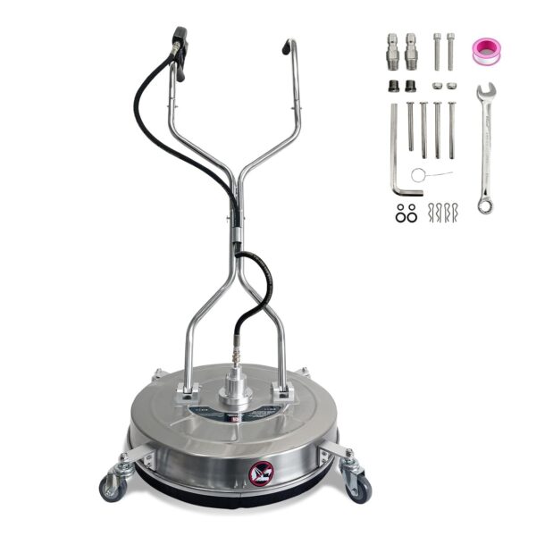 Limpiador de Superficie para Lavadora a Presión EliteEdge 30 Pulgadas 5200 PSI 4 Ruedas Mango Doble Carcasa de Acero Ino