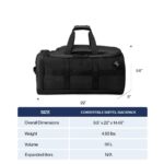 Bolsa de Lona Convertible Travelpro Altitude 430248301 56 Litros Negro Azabache