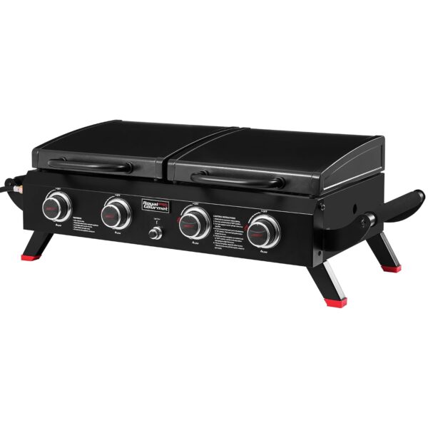 Parrilla y Plancha de Gas Royal Gourmet GD4002TP 4 Quemadores 40000 BTU Negro