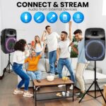 Sistema de altavoz PA Pyle, salida máxima de 500W con entrada AUX y micrófono, transmisión inalámbrica Bluetooth, sistem