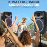 Sistema de altavoz PA Pyle, salida máxima de 500W con entrada AUX y micrófono, transmisión inalámbrica Bluetooth, sistem