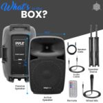 Sistema de altavoz PA Pyle, salida máxima de 500W con entrada AUX y micrófono, transmisión inalámbrica Bluetooth, sistem