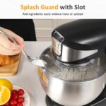 SUNVIVIPRO Batidora de pie con cuenco de 6.5 cuartos de galón: batidora de cocina eléctrica de 400 W con gancho para mas