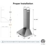VIKIO HOME Campana extractora de montaje en pared de 30 pulgadas, 900 CFM, detección de gestos de 3 velocidades y contro
