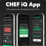 CHEF iQ MiniOven - Combo de freidora de aire y horno tostador inteligente, horno de convección de encimera 11 en 1, horn